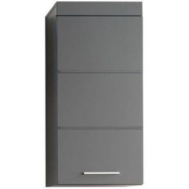 Mueble de baño alto AMANDA - 1 puerta - Gris - TRENDTEAM