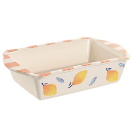 DKD Home Decor Bandeja Mediterraneo Azul Amarillo Gres 20.3 x 7.5 x 32.5 cm (2 Unidades)