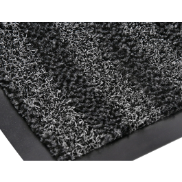 Q-connect Alfombra de Suelo Premium para Interiores Antideslizante Fibra Polipropileno y Fieltro Gris 60x40 cm