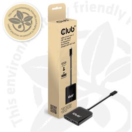 Club3D MST-Hub USB 3.2 Typ C > 2x DP 4K60Hz St/Bu Multi-Stream Transport Hub, USB-C a 2 DisplayPort 4K 60Hz