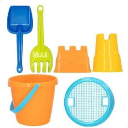 Color Baby Cubo de Playa 18 cm con Cedazo, Palas 27 cm y 2 Moldes en Red