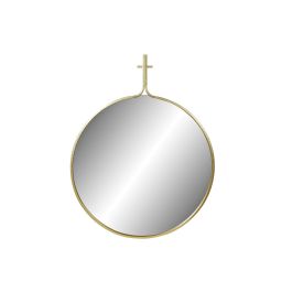 DKD Home Decor Espejo de Pared Decorativo Glam Dorado de Metal y Espejo – 91.5 cm de Alto, 72 cm de Ancho y 2 cm de Fondo
