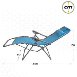 Tumbona Aktive textileno Azul 160 x 76 x 52 cm