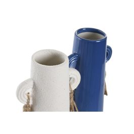 Jarron Atlantico DKD Home Decor Blanco Azul Marino 7 x 20 x 9.5 cm (2 Unidades) Jarron Atlantico DKD Home Decor Blanco Azul Marino 7 x 20 x 9.5 cm (2 Unidades)