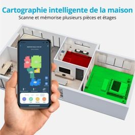 Medion X50 SW Robot Aspirador con Estación de Drenaje, Navegación Láser, 8000 Pa, Zonas NO GO & GO, MED4061275199802