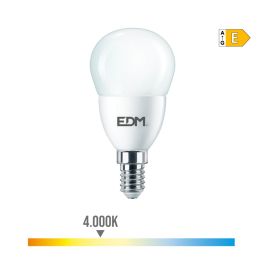 Edm Bombilla esférica LED E14 7W 806lm 4000K luz día Ø4,8x9,5cm Precio: 1.49999949. SKU: B18ZVMGN2H