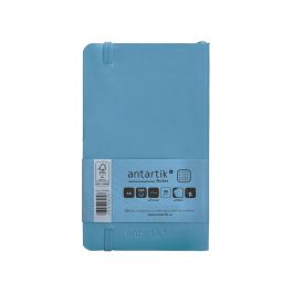 Cuaderno Con Gomilla Antartik Notes Tapa Blanda A6 Cuadricula Azul Claro 100 Hojas 80 gr Fsc