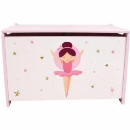 Fun House AUC3700057134815 Caja de madera temática Bailarina para almacenamiento infantil - H.40 x L.58 x D.36 cm