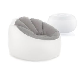 Pack Sillón Hinchable con LED Multicolor y Asiento Hinchable con LED Multicolor y Mando a Distancia InnovaGoods