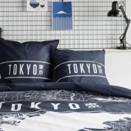 Today TOD3574641268633 Juego de cama para 2 personas 240x220 cm Algodón Estampado Tokio Azul Oscuro