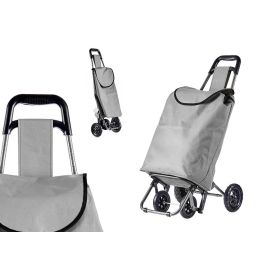 Kinvara Carro de Compra Gris Claro 22x98x38 cm - 30 L, Tela, Plástico, Metal (6 Unidades) Precio: 140.68999967. SKU: B168MLYHAD