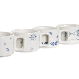 Cafe Atlantico DKD Home Decor Azul Blanco 11 x 27 x 11 cm Set de 4 Cafe Atlantico DKD Home Decor Azul Blanco 11 x 27 x 11 cm Set de 4