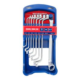 Workpro Llaves de Estrella Acodadas Dobles Cromo-Vanadio, Juego de 8 Piezas: 6-7, 8-9, 10-11, 12-13, 14-15, 16-17, 18-19, 20-22 mm