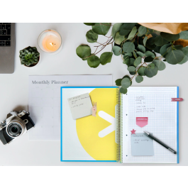 Antartik Cuaderno espiral A4 micro 120 hojas 90 gr cuadro 5mm 5 bandas color azul