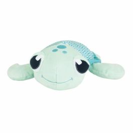 Jemini JEM3298060407571 Peluche Tortuga Luminosa con Luz Recargable, sin Pilas, Caparazón Natural Ma Petite 25 cm