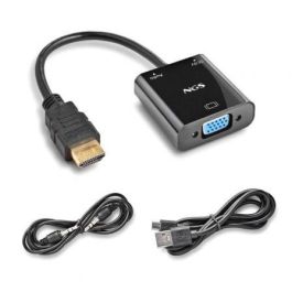 Adaptador HDMI a VGA NGS CHAMALEON 15 cm Negro Adaptador HDMI a VGA NGS CHAMALEON 15 cm Negro