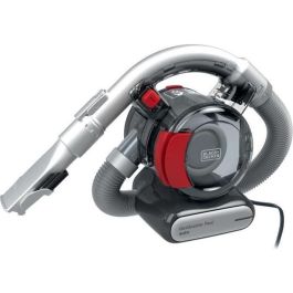 Black+Decker PD-1200-AV Aspirador de Mano para Coche 12V, Acción Ciclónica, Tubo Flexible, Motor en el Filtro