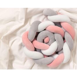 KioKids Trenza Protectora Cuna y Cama Chichonera Acolchada Bebé Rosa y Gris 1,50M Precio: 27.50000033. SKU: B1H6VLCVGP