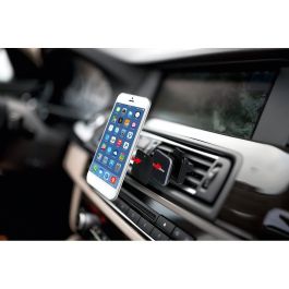 Grundig Soporte Universal Magnético para Smartphone con Pinza para Rejilla de Ventilación y Difusor de Aire de Coche, para Automoción