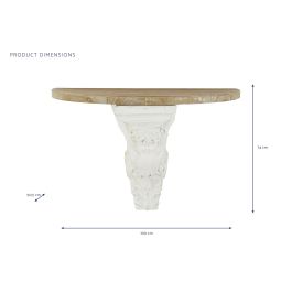 DKD Home Decor Consola Neoclasico Natural Blanco 50.5 x 74 x 100 cm