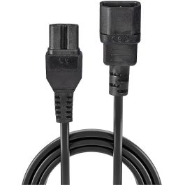 Lindy Cable de Alimentación IEC C14 a IEC C15 2m, H05-VVF 3G 1.00mm², Negro, Alta Temperatura, 10 Años