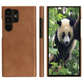 Dbramante1928 Lynge - Funda Folio de Cuero Vollnarben Sostenible, Cierre Magnético, para Samsung Galaxy S23 Ultra, Color Marrón Claro