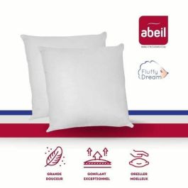 Abeil Almohadas Cuadradas Juego de 2 FluffyDream 60 x 60 cm Tacto Plumón, Lavables y Relleno Poliéster Oeko-Tex
