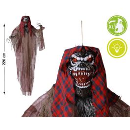 Hombre Lobo Colgante 220 cm con Capucha a Cuadros y Luz Integrada - Figura de Terror XL para Decoración Precio: 20.50000029. SKU: B19X49LX2A