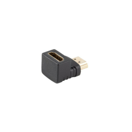 Lanberg Adaptador HDMI 2.0 4K@60Hz HDR Macho - Hembra Angulado 18Gbps Chapado Oro