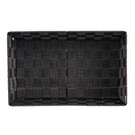 Kipit Cesta Rectangular de Tela Negra sin Asas 34x21x8.5 cm (Set de 18)