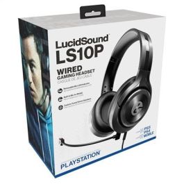 Lucid Sound LS10P Auricular Gaming con Cable para PlayStation Negro, PS5 y PS4, Micrófonos Duales, 50mm, Comodidad Gafas