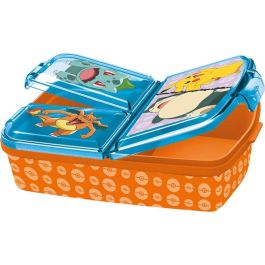 Fiambrera de Compartimentos Pokémon Multicolor 16 x 6 x 12,5 cm