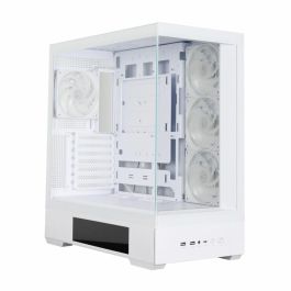 Zalman P40 DS WHITE Midi Tower Blanco para PC con Pantalla LCD 9.1", Compatible ATX, Micro ATX, Mini-ITX