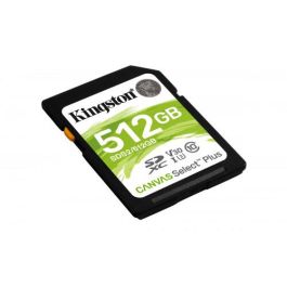 Kingston Canvas Select Plus SDS2/512GB Memoria Flash SDXC 512 GB Clase 10 UHS-I V30, Resistente al Agua, Calidad Cinematográfica 4K Kingston Canvas Select Plus SDS2/512GB Memoria Flash SDXC 512 GB Clase 10 UHS-I V30, Resistente al Agua, Calidad Cinematográfica 4K