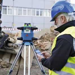 Bosch Professional Láser Rotatorio GRL 650 CHVG con Baterías, Celda Receptora, Soporte y L-Boxx - 0601061V01