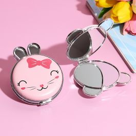 The Concept Factory 2 Espejos de Bolsillo Kawaii con 3 Aumentos y Doble Cara Modelos Surtidos Panda y Conejo para Maquillaje