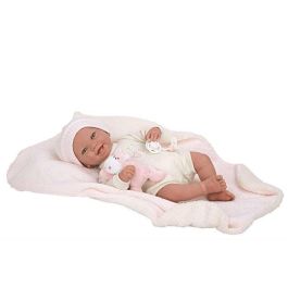 Muñecas Arias Muñeca Reborn 45 cm Viviane c/Manta y Peluche - Muñeca Reborn de 45 cm para niñas