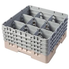 CAMBRO - 9S800-186 - Cesta de lavado 9 comp. 4 alturas - 14,8 cm Ø máx. - alt. máx. 21,7 cm - 50 x 50 x 26,7 cm - Azul marino Precio: 97.49999952. SKU: B1669VGZQB