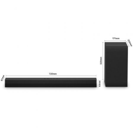 LG S40T Barra de Sonido para TV 300W 2.1 Canales con Subwoofer Bluetooth Dolby Digital IA Sound Pro HDMI ARC Altavoz Vertical WOW Synergy