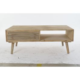 DKD Home Decor Mesa Centro Alpino Abeto Natural 59 x 38 x 99 cm