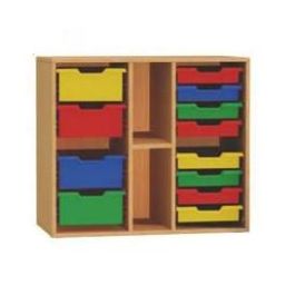 Faibo Caja de almacenaje apilable con tapa 786-04, Verde, Rectangular, 42 x 31 x 14,8 cm