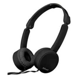 AURICULARES TRUST NANO BLACK - DRIVERS 27MM - MICRÓFONO OMNIDIRECCIONAL - PLEGABLES - CABLE 110CM - JACK 3.5MM - FUNC. MANOS LIBRES
