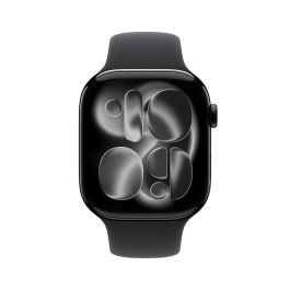 Apple MFC44ZRA Watch Series 11 GPS + Cellular - Caja de aluminio negro azabache de 46 mm - Correa deportiva negra M/L