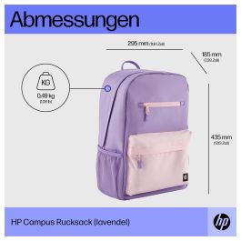 HP Mochila Campus Lavender Backpack (P) Lavanda Rosa 39.6 cm (15.6") Resistente al Agua