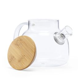La Mediterranea Tetera Boro Tapa Bambú 1L con dimensiones 15,2 x 17,4 x 14,6 cm (12 Unidades)