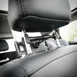 Innovagoods Soporte de tablet para coche V0103620, ajustable 12-20 cm, ABS - silicona, rotación 360°