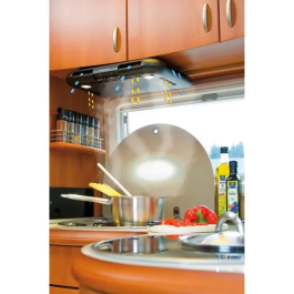 Dometic CK2000 Campana de Reciclaje Caravana 50m3/h L40cm Acero Inoxidable 12V 400x56x280mm