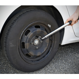 Aeg Llave dinamométrica preestablecida para tuercas de rueda, 100 Nm, vasos 17/19 mm, acero cromo vanadio, mango ergonómico