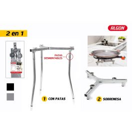 Algon Bbq Trípode 2 En 1 Regulable para Paelleros con Dimensiones 33 cm Ancho, 10.6 cm Alto, 71.5 cm Largo (4 Unidades) Precio: 61.8899996. SKU: S2203901