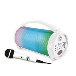 Altavoz inalámbrico con efectos luminosos y doble disco. microfono con cable extraíble. 30x16x17cm Altavoz inalámbrico con efectos luminosos y doble disco. microfono con cable extraíble. 30x16x17cm